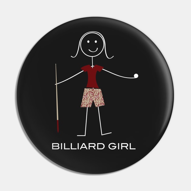 Funny Womens Pool Player Pin by whyitsme