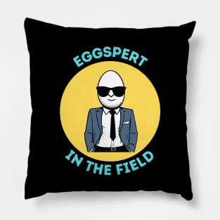 Eggspert In The Field | Egg Pun Pillow
