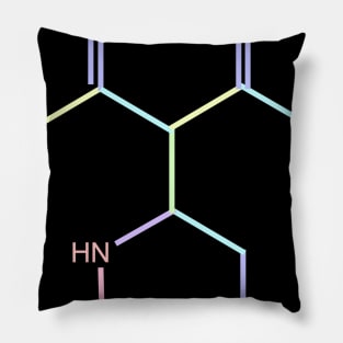 Ritalin Kawaii Pastel Rainbow Molecule Pillow