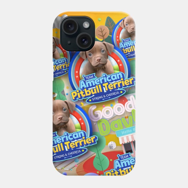 American Pitbull Terrier Puppy Phone Case by Puppy & cute