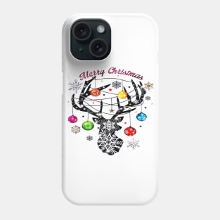 Merry Christmas Xmas Reindeer Jingle Bells Snowflakes Phone Case