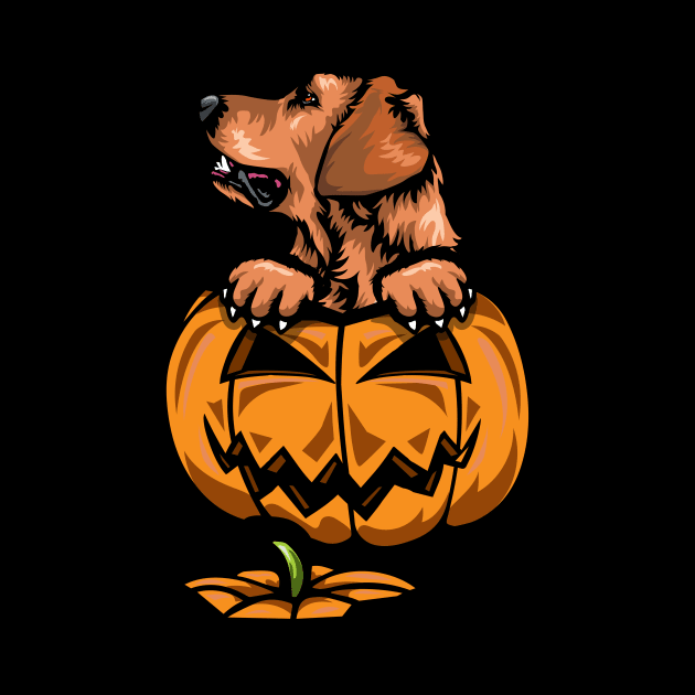 Halloween Golden Retriever Pumpkin by IPRINT