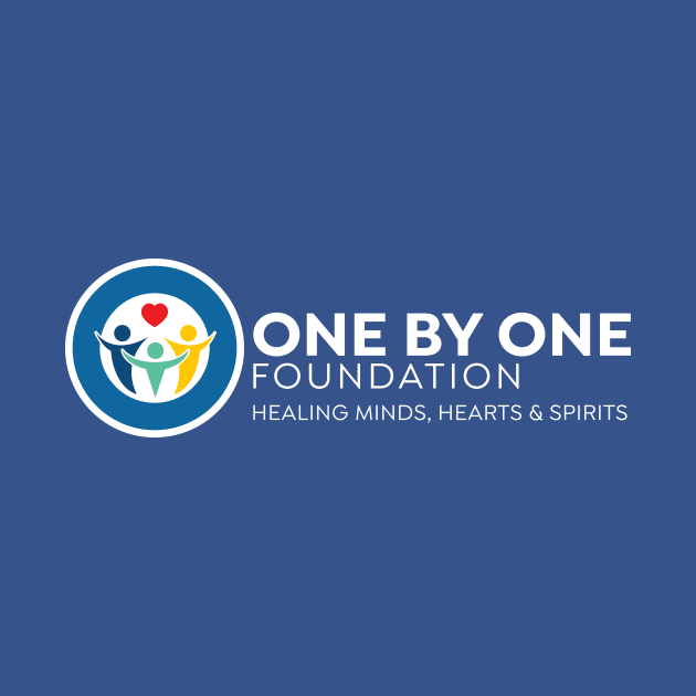 One By One Foundation - landscape logo with white letters by onebyonefoundation