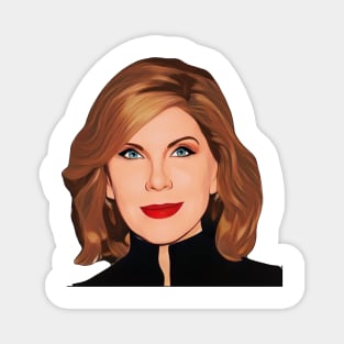 Cartoon Christine Baranski Magnet