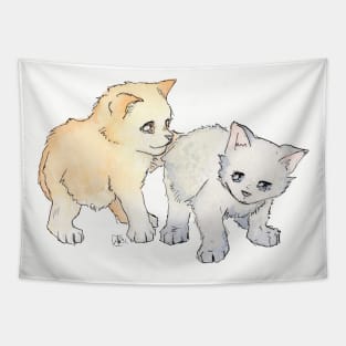 Sun and Moon Kittens Tapestry