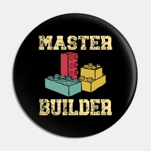 Birthday Master Brick Block Builder Pin