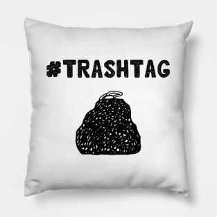 Trashtag hand draw design Pillow