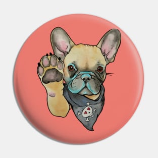 High Five French Bulldog Fawn Pin