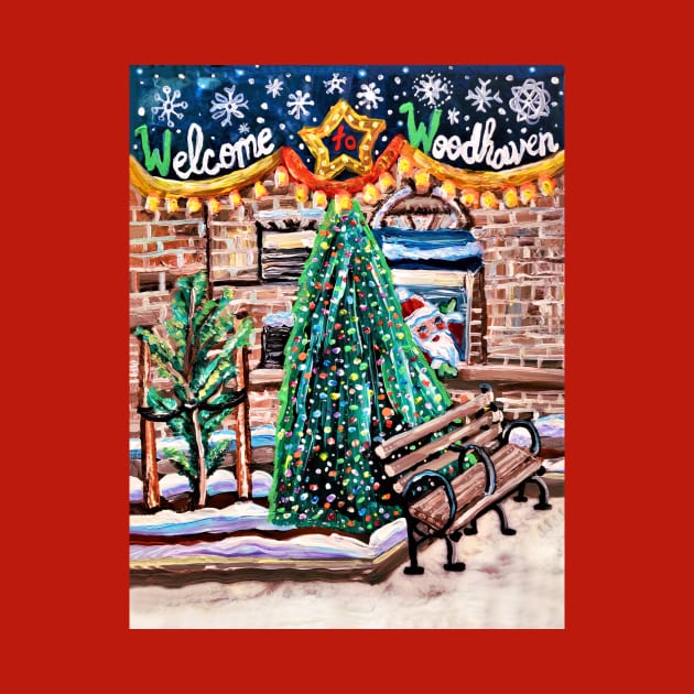 Welcome to Woodhaven Christmas by Art by Deborah Camp