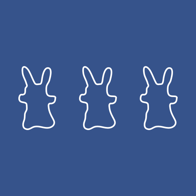 Three Bunny Rabbits Silhouettes by jumitu404