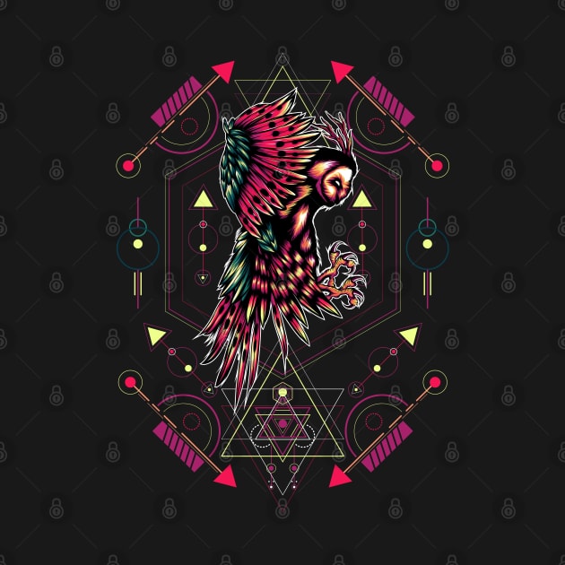 The Owl sacred geometry by secondsyndicate