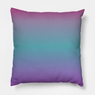 Hot Pink Aqua Blue Purple Ombre Fade Sunset Gradient Pillow