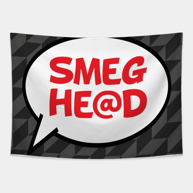 Smeg Head - Comic Pop Art Speech Bubble Tapestry by monkeysoup