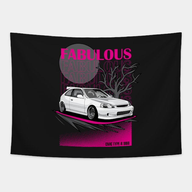 Civi type r 1998 Ek9 Tapestry by ASAKDESIGNS