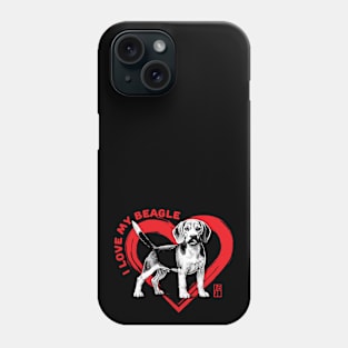 I Love My Beagle - I Love my dog - Cheerful dog Phone Case