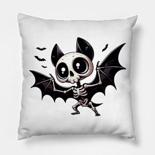 Cute Bat Skeleton Pillow