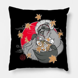 Tanuki and Japanese ramen Pillow