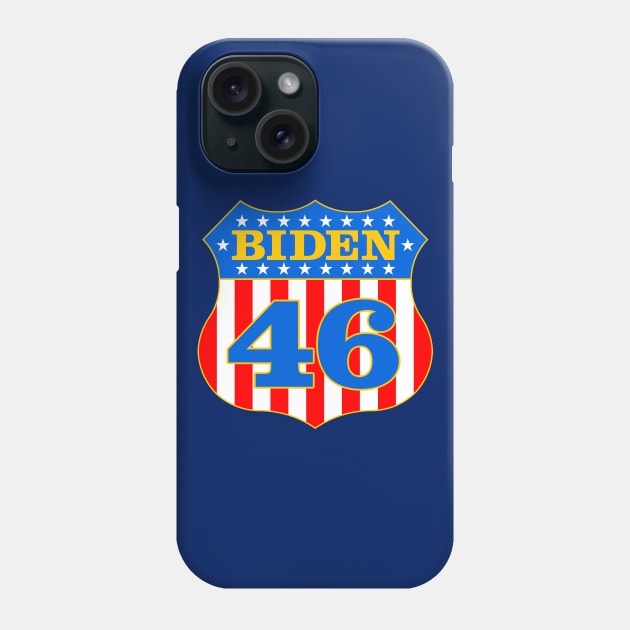 Biden 46 Patriotic Shield Phone Case by MotiviTees