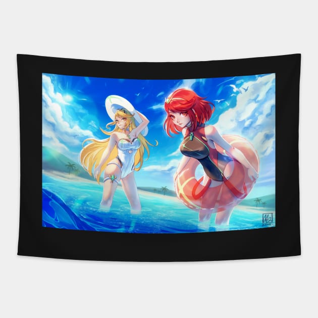 Xenoblade Summer Tapestry by alinalal