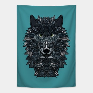 Black Wolf Tapestry