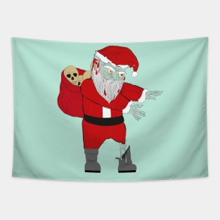 Scary Funny Dabbing Zombie Santa Claus Halloween Christmas Gift Tapestry