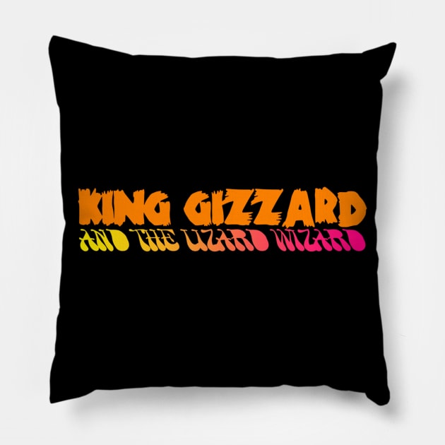 king gizzard and the lizard wizard v9 Pillow by astelvert 