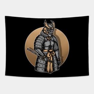 Japanese samurai warrior illustration Tapestry