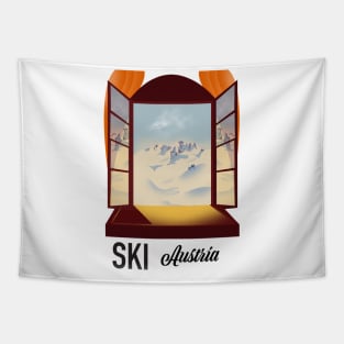 Vintage ski Austrian poster Tapestry