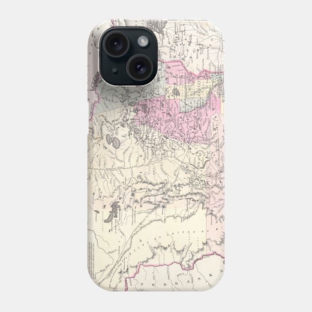 Vintage Map of Minnesota (1855) Phone Case by Bravuramedia