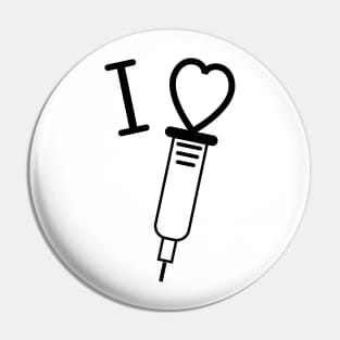 I Support Vaccines Pin