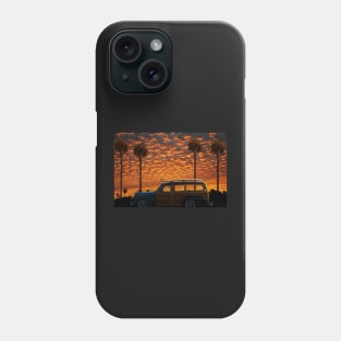 Ford Woody Wagon with California Sunset Phone Case