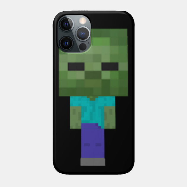 Bobble head zombie - Minecraft - Phone Case