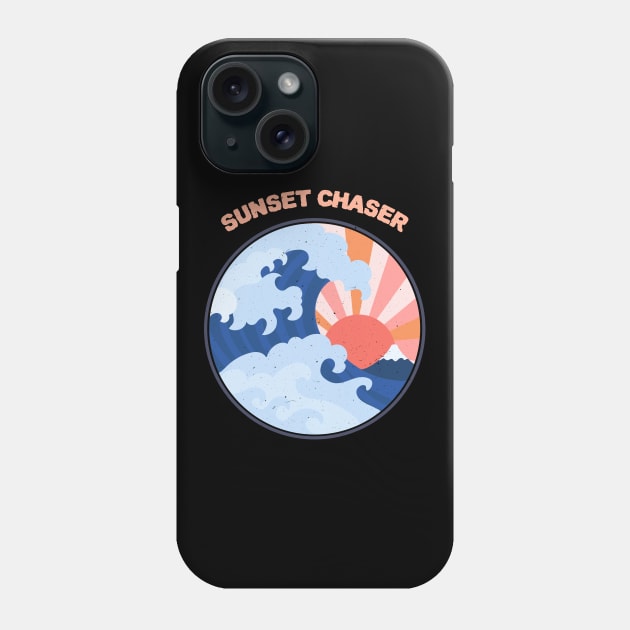 Sunset Chaser Waves Phone Case by Rayrock76