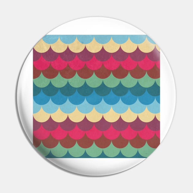 Colorful Mermaid Pattern Pin by Tobe_Fonseca