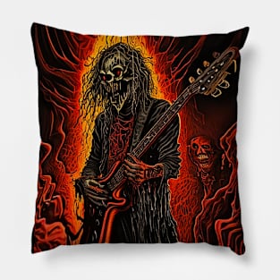 Music guitar deathmetal skeleton Pillow