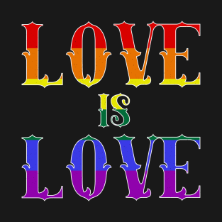 Love is love gay pride rainbow T-Shirt