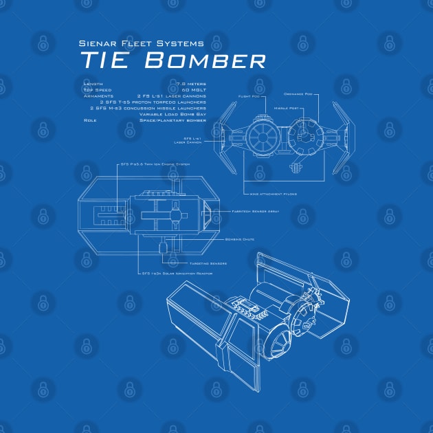 TIE Bomber Blueprint by patrickkingart