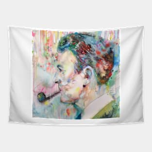 RAYMOND CHANDLER - watercolor portrait .1 Tapestry