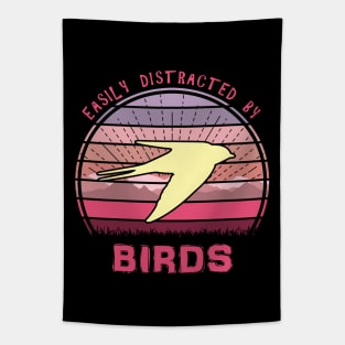 Easily Distracted By Birds Swallow Tapestry