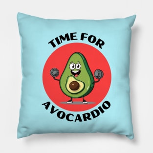 Time For Avocardio | Avocado Pun Pillow