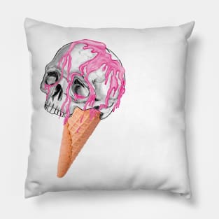 skull icecream sweet Pillow