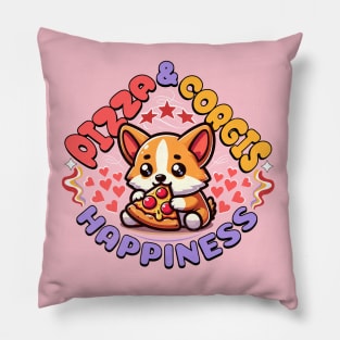 Corgi Pizza Happiness Pillow