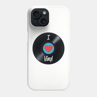 I heart Vinyl graphic design Phone Case