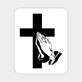 Praying Hands and Cross Magnet