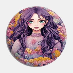 Spring girl Pin