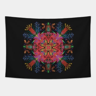 Folkloristic pattern with flower elements Tapestry