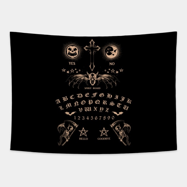 Ouija Board Tapestry by wildsidecomix