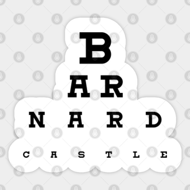 Barnard Castle Eye Test Dominic Cummings Eye Test Aufkleber Teepublic De