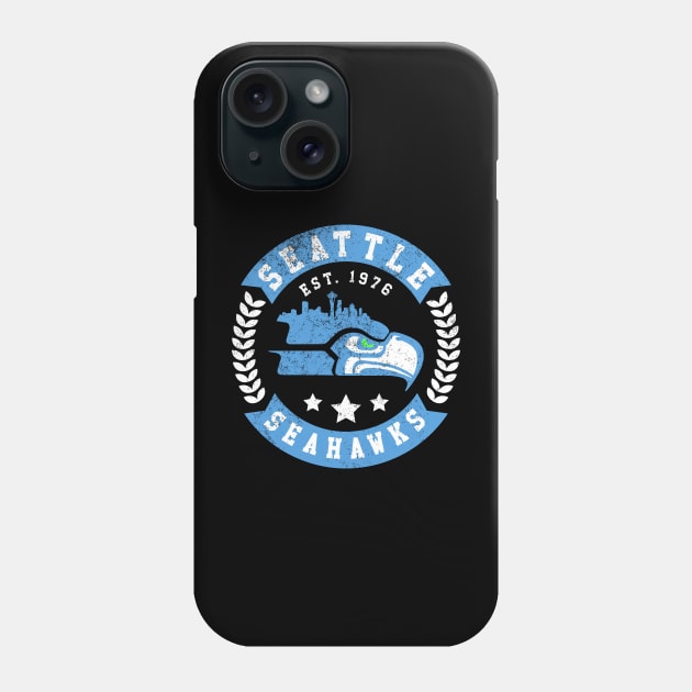 Seattle City Football Seattle Seahawks Football Fan Phone Case by Nichole Joan Fransis Pringle