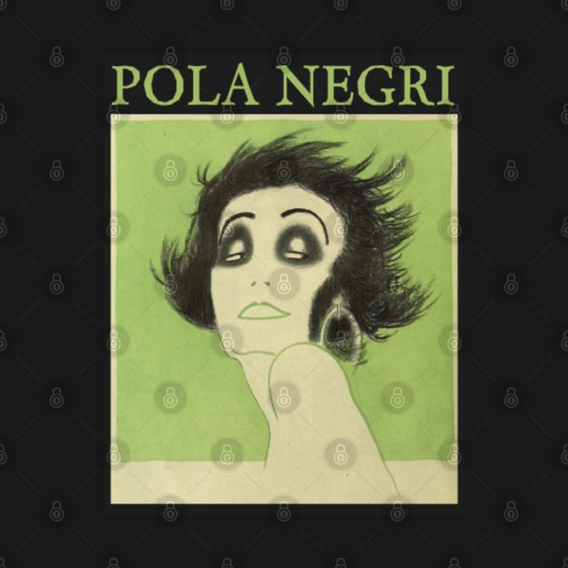 POLA NEGRI - Vamp caricature by silentandprecodehorror